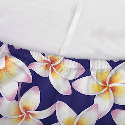 Watercolor Frangipani Flower Print Sofa Cover