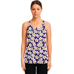 Watercolor Frangipani Flower Print Women's Racerback Tank Top