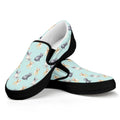Watercolor French Bulldog Pattern Print Black Slip On Sneakers