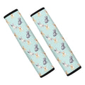 Watercolor French Bulldog Pattern Print Car Seat Belt Covers
