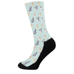 Watercolor French Bulldog Pattern Print Crew Socks