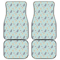 Watercolor French Bulldog Pattern Print Front and Back Car Floor Mats