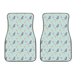 Watercolor French Bulldog Pattern Print Front Car Floor Mats