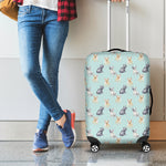 Watercolor French Bulldog Pattern Print Luggage Cover