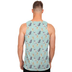 Watercolor French Bulldog Pattern Print Men's Tank Top
