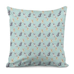 Watercolor French Bulldog Pattern Print Pillow Cover