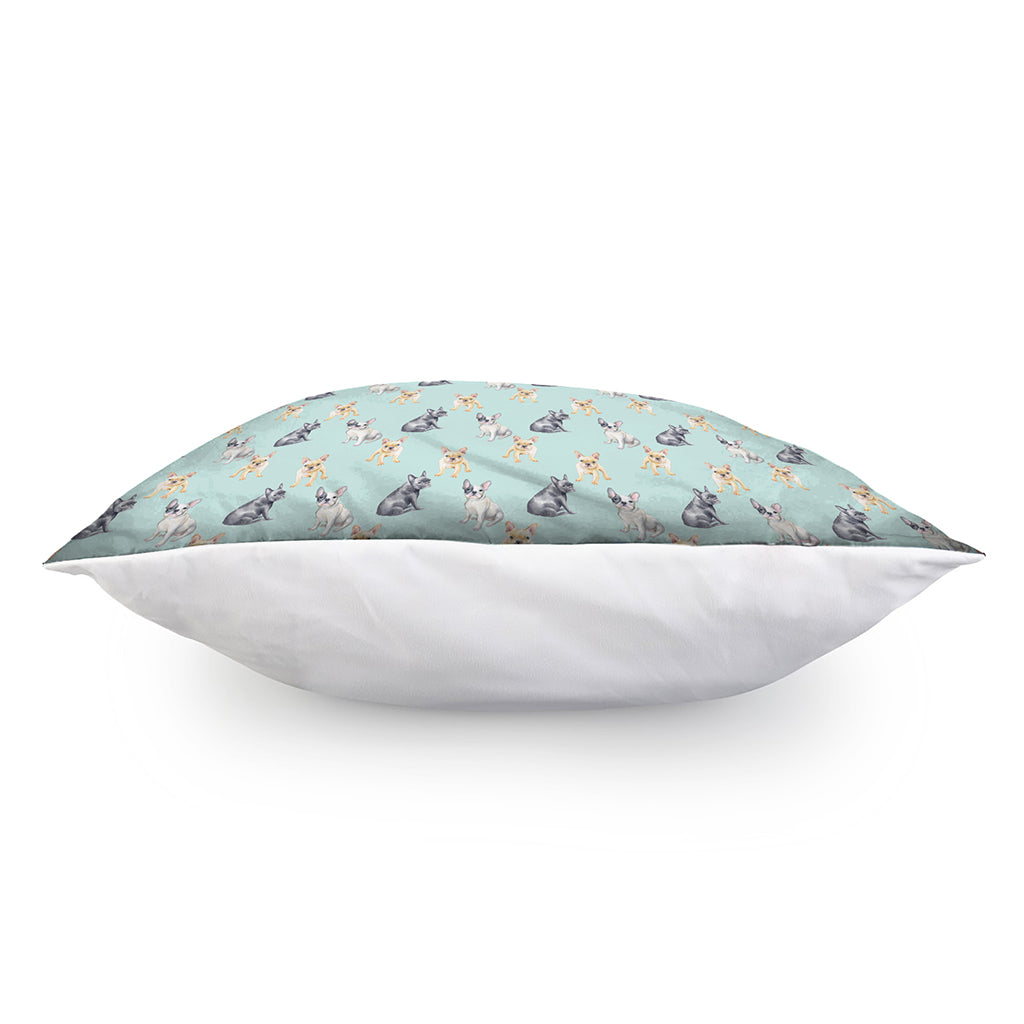 Watercolor French Bulldog Pattern Print Pillow Cover