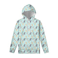 Watercolor French Bulldog Pattern Print Pullover Hoodie