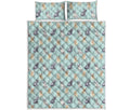 Watercolor French Bulldog Pattern Print Quilt Bed Set