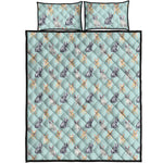 Watercolor French Bulldog Pattern Print Quilt Bed Set