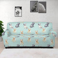 Watercolor French Bulldog Pattern Print Sofa Cover