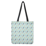 Watercolor French Bulldog Pattern Print Tote Bag
