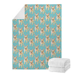 Watercolor French Bulldog Puppy Print Blanket