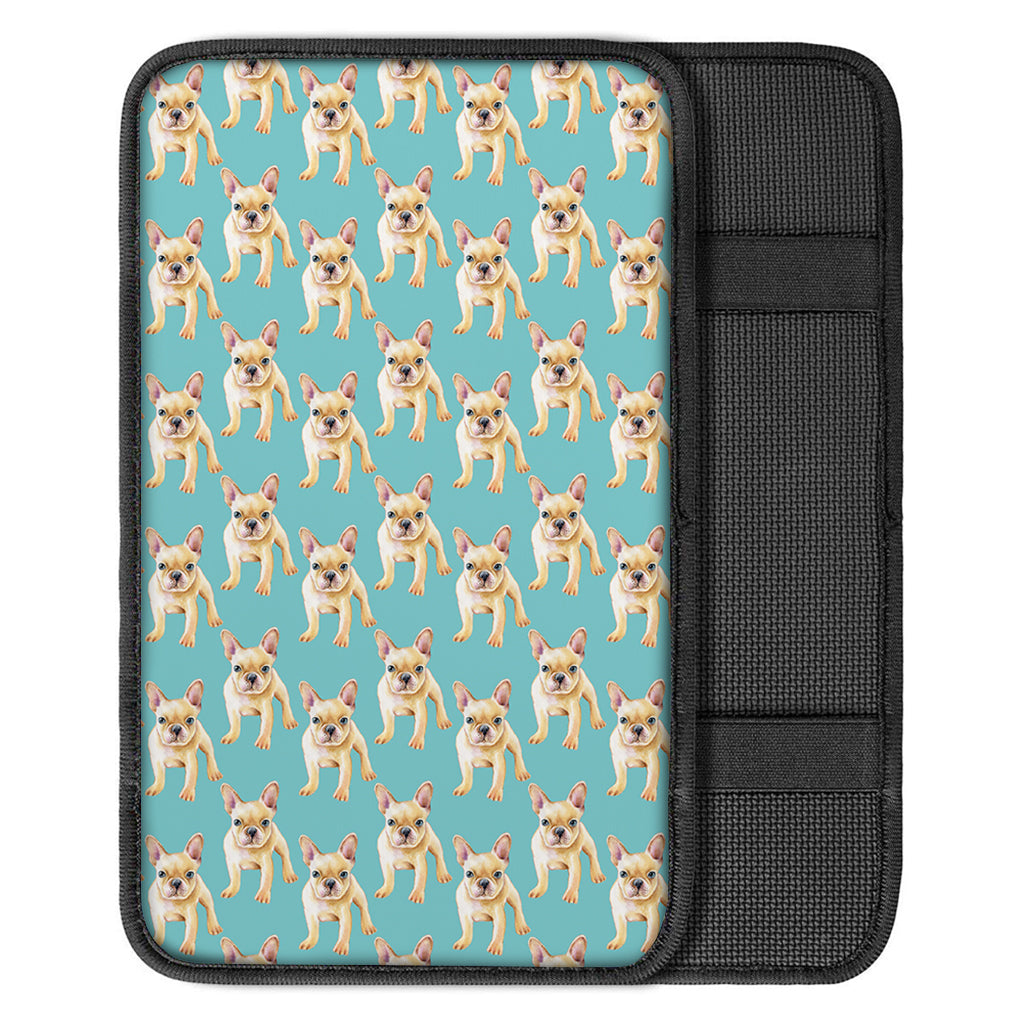 Watercolor French Bulldog Puppy Print Car Center Console Cover