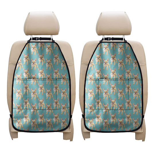 Watercolor French Bulldog Puppy Print Car Seat Organizers