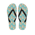 Watercolor French Bulldog Puppy Print Flip Flops