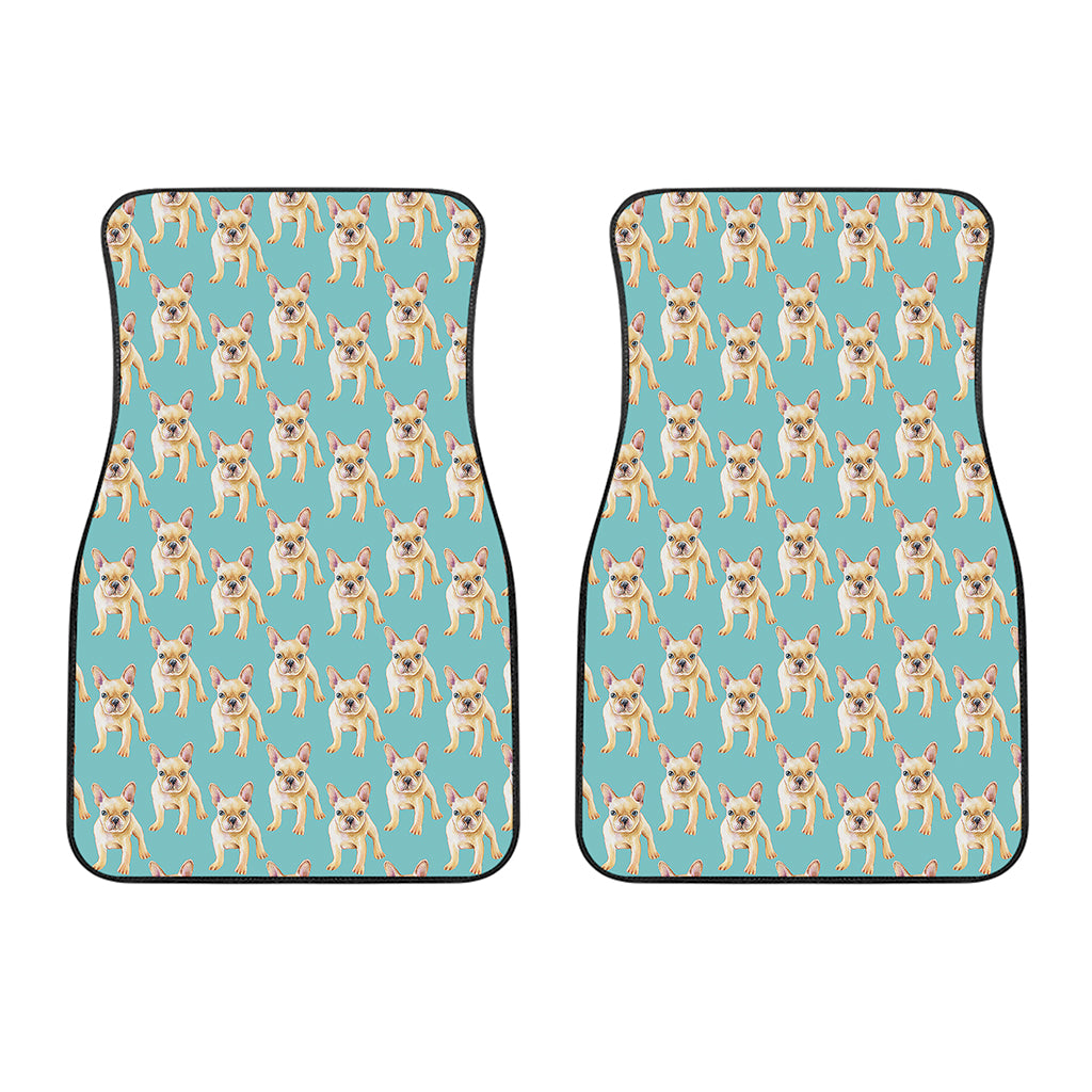 Watercolor French Bulldog Puppy Print Front Car Floor Mats