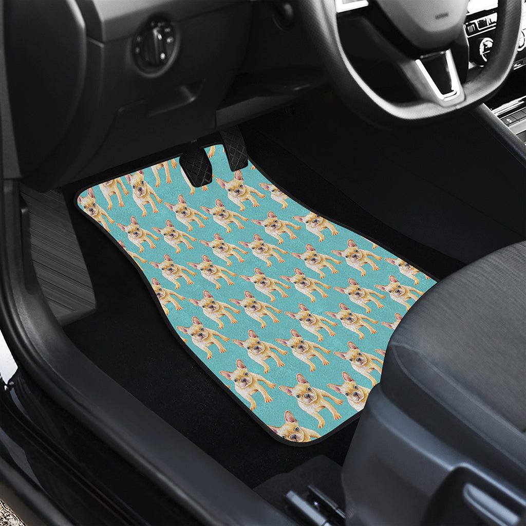 Watercolor French Bulldog Puppy Print Front Car Floor Mats