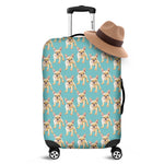 Watercolor French Bulldog Puppy Print Luggage Cover