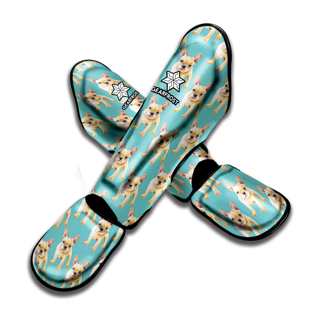 Watercolor French Bulldog Puppy Print Muay Thai Shin Guard
