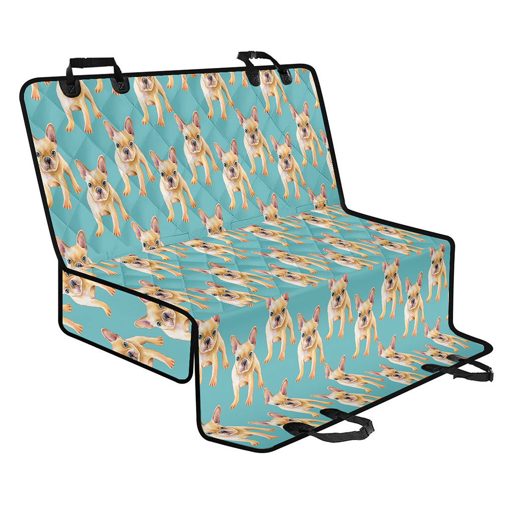 Watercolor French Bulldog Puppy Print Pet Car Back Seat Cover