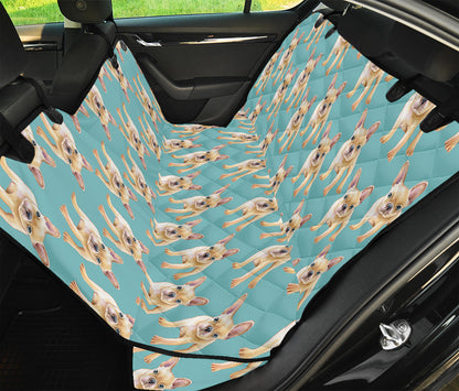 Watercolor French Bulldog Puppy Print Pet Car Back Seat Cover