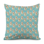 Watercolor French Bulldog Puppy Print Pillow Cover