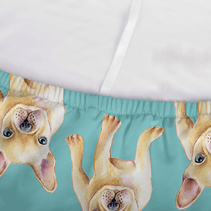 Watercolor French Bulldog Puppy Print Sofa Cover