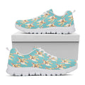 Watercolor French Bulldog Puppy Print White Running Shoes