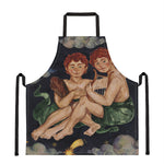 Watercolor Gemini Zodiac Sign Print Apron