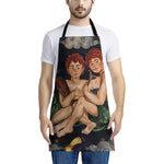 Watercolor Gemini Zodiac Sign Print Apron