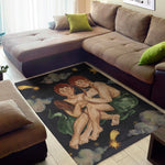 Watercolor Gemini Zodiac Sign Print Area Rug