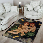 Watercolor Gemini Zodiac Sign Print Area Rug