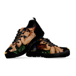 Watercolor Gemini Zodiac Sign Print Black Sneakers
