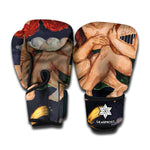 Watercolor Gemini Zodiac Sign Print Boxing Gloves