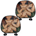 Watercolor Gemini Zodiac Sign Print Car Headrest Covers
