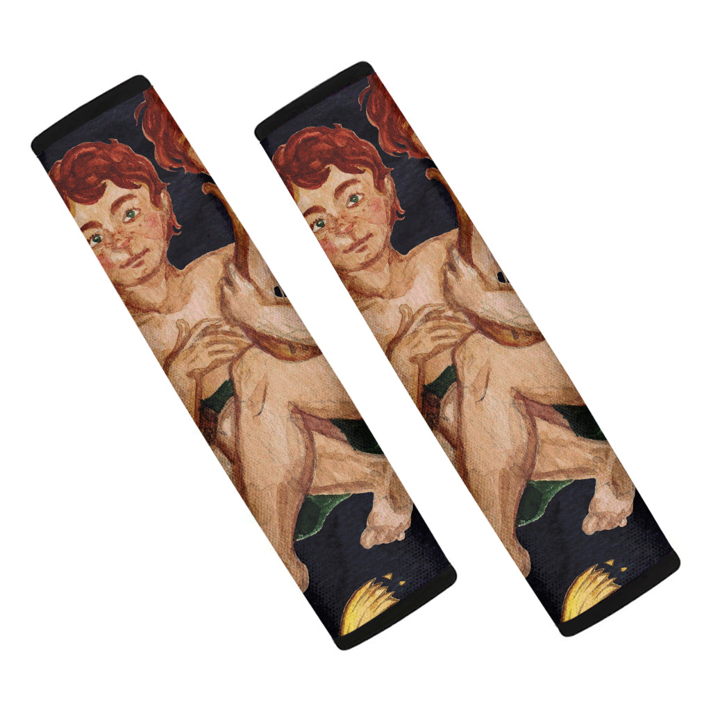 Watercolor Gemini Zodiac Sign Print Car Seat Belt Covers