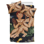 Watercolor Gemini Zodiac Sign Print Duvet Cover Bedding Set
