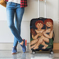 Watercolor Gemini Zodiac Sign Print Luggage Cover