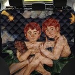 Watercolor Gemini Zodiac Sign Print Pet Car Back Seat Cover