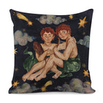 Watercolor Gemini Zodiac Sign Print Pillow Cover