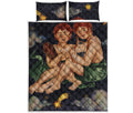 Watercolor Gemini Zodiac Sign Print Quilt Bed Set