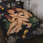 Watercolor Gemini Zodiac Sign Print Quilt Bed Set