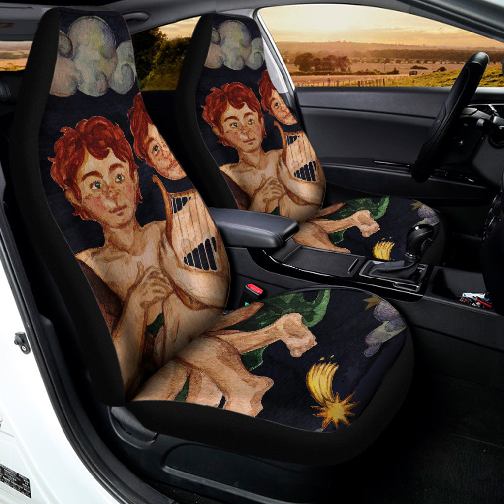 Watercolor Gemini Zodiac Sign Print Universal Fit Car Seat Covers