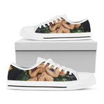 Watercolor Gemini Zodiac Sign Print White Low Top Shoes