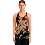 Watercolor Gemini Zodiac Sign Print Women's Racerback Tank Top