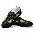 Watercolor Gingerbread Pattern Print Black Slip On Sneakers