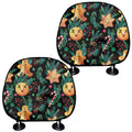 Watercolor Gingerbread Pattern Print Car Headrest Covers