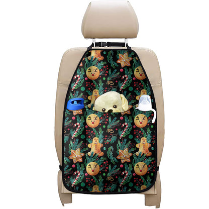 Watercolor Gingerbread Pattern Print Car Seat Organizers