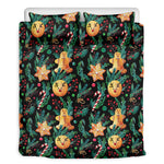 Watercolor Gingerbread Pattern Print Duvet Cover Bedding Set